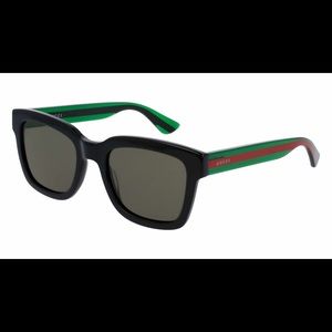 GUCCI GG0001S Black Red/Green Polarized Sunglasses